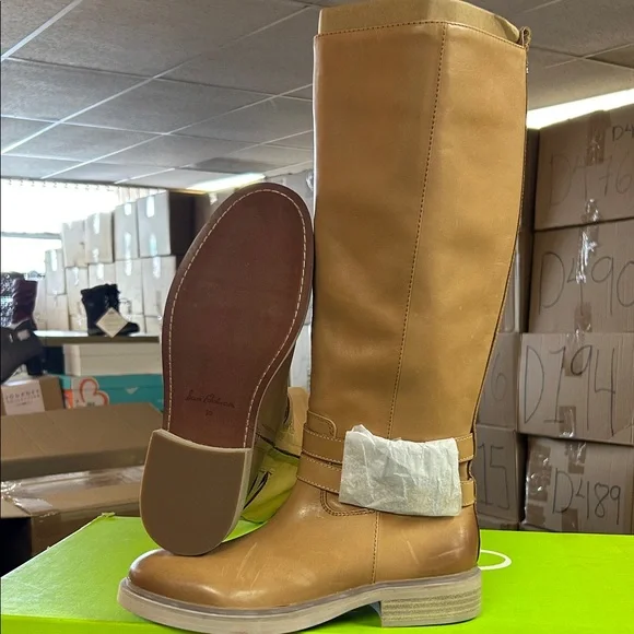 Sam Edelman Over-the-Knee Riding Boots in Tan - Picture 1 of 6